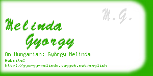 melinda gyorgy business card